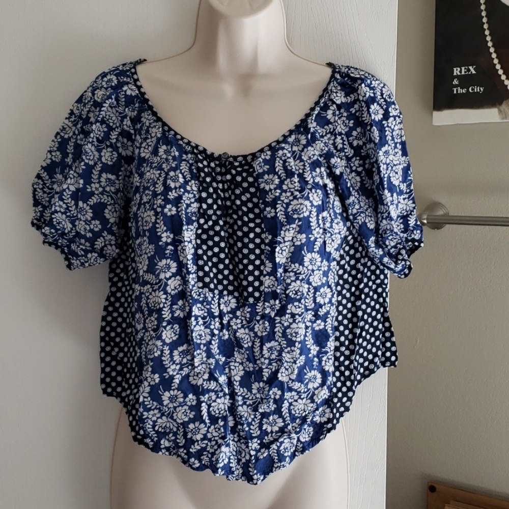 Abercrombie Floral Girls Top Size L